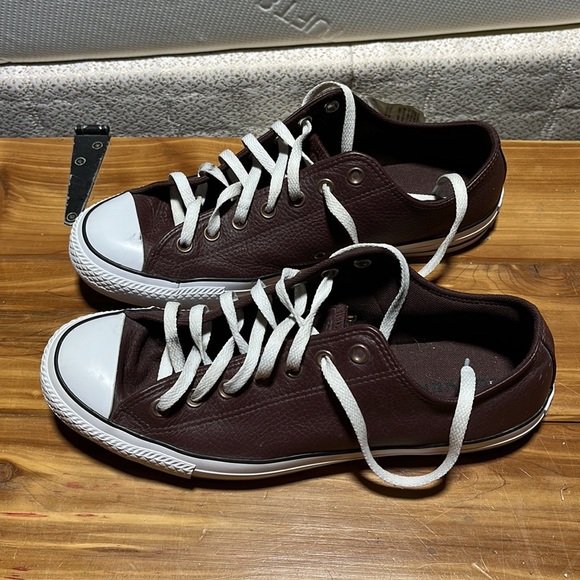 Blood Red Leather Converse - Picture 3 of 7